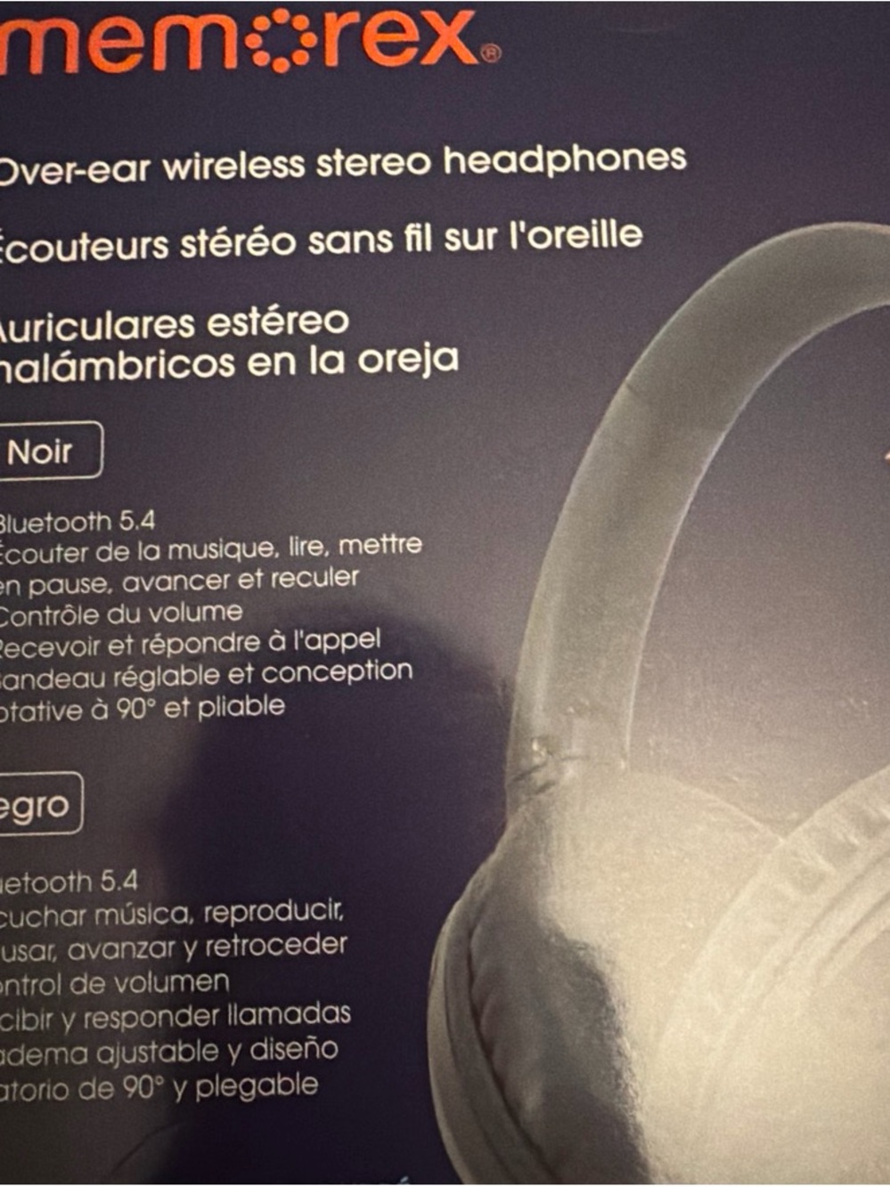 Over-Ear Wireless Headphones — Black